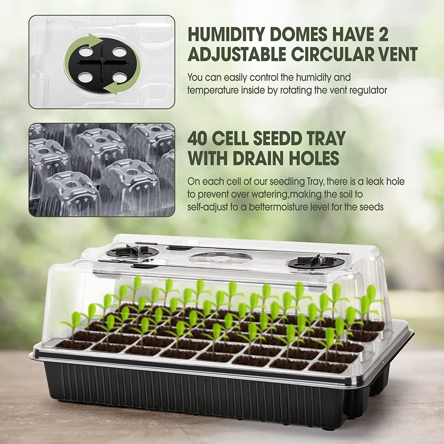 【Best 】1 Set, Seed Starter Tra - Humidity Dome Kit のレビューと価格