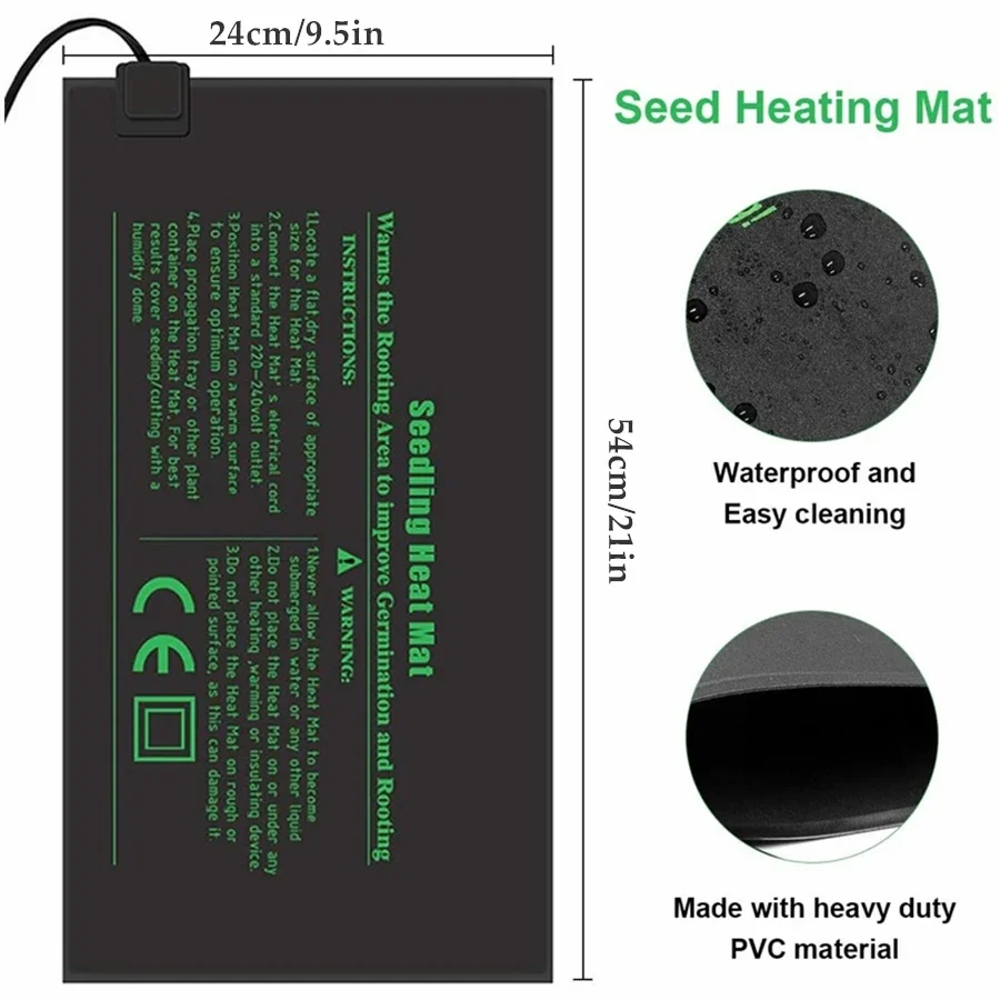 4 Sizes 220V EU Plug Seedling  - Heat Mat Seedling のレビューと価格