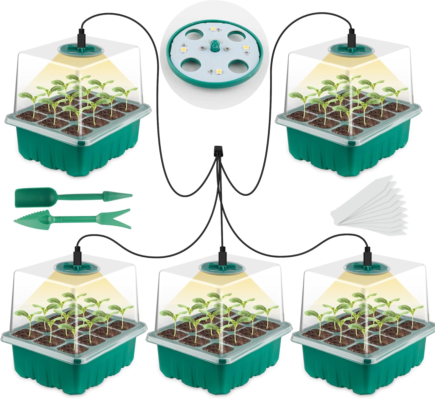Seed Starter Tray with Grow Li - Humidity Dome Kit のレビューと価格
