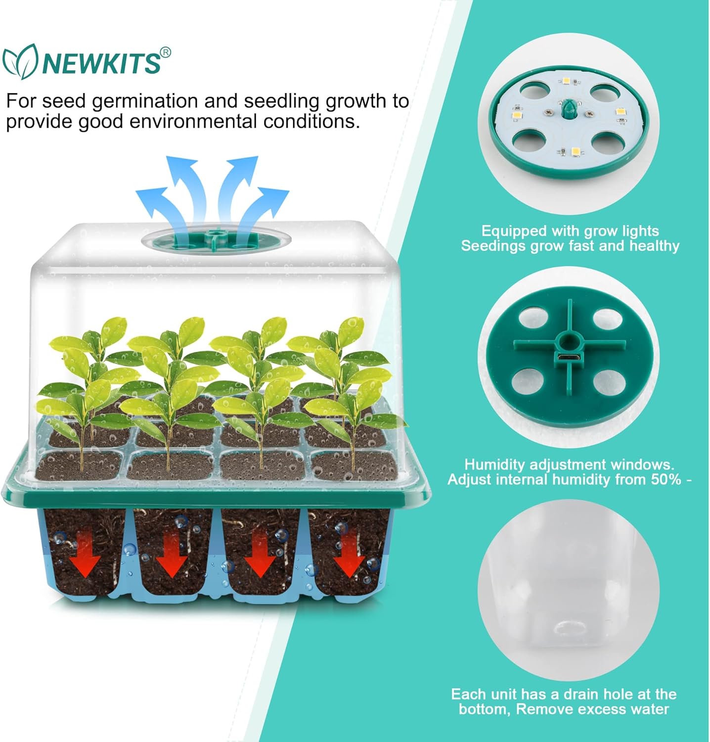 Seed Starter Tray with Grow Li - Humidity Dome Kit のレビューと価格