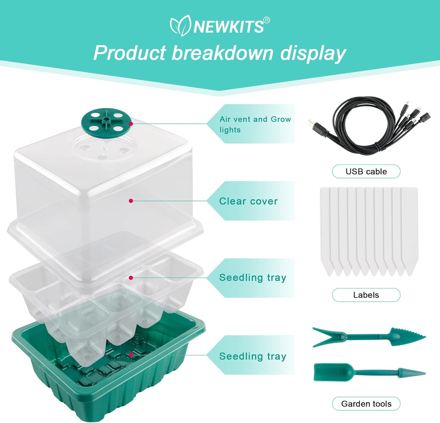 Seed Starter Tray with Grow Li - Humidity Dome Kit のレビューと価格
