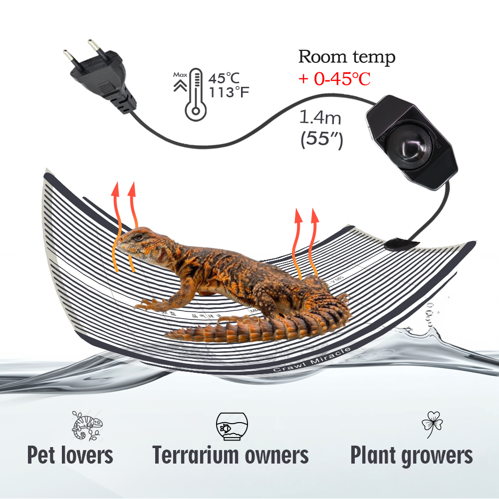 5W 15W 25W 35W Graphene Reptil - Heat Mat Seedling のレビューと価格