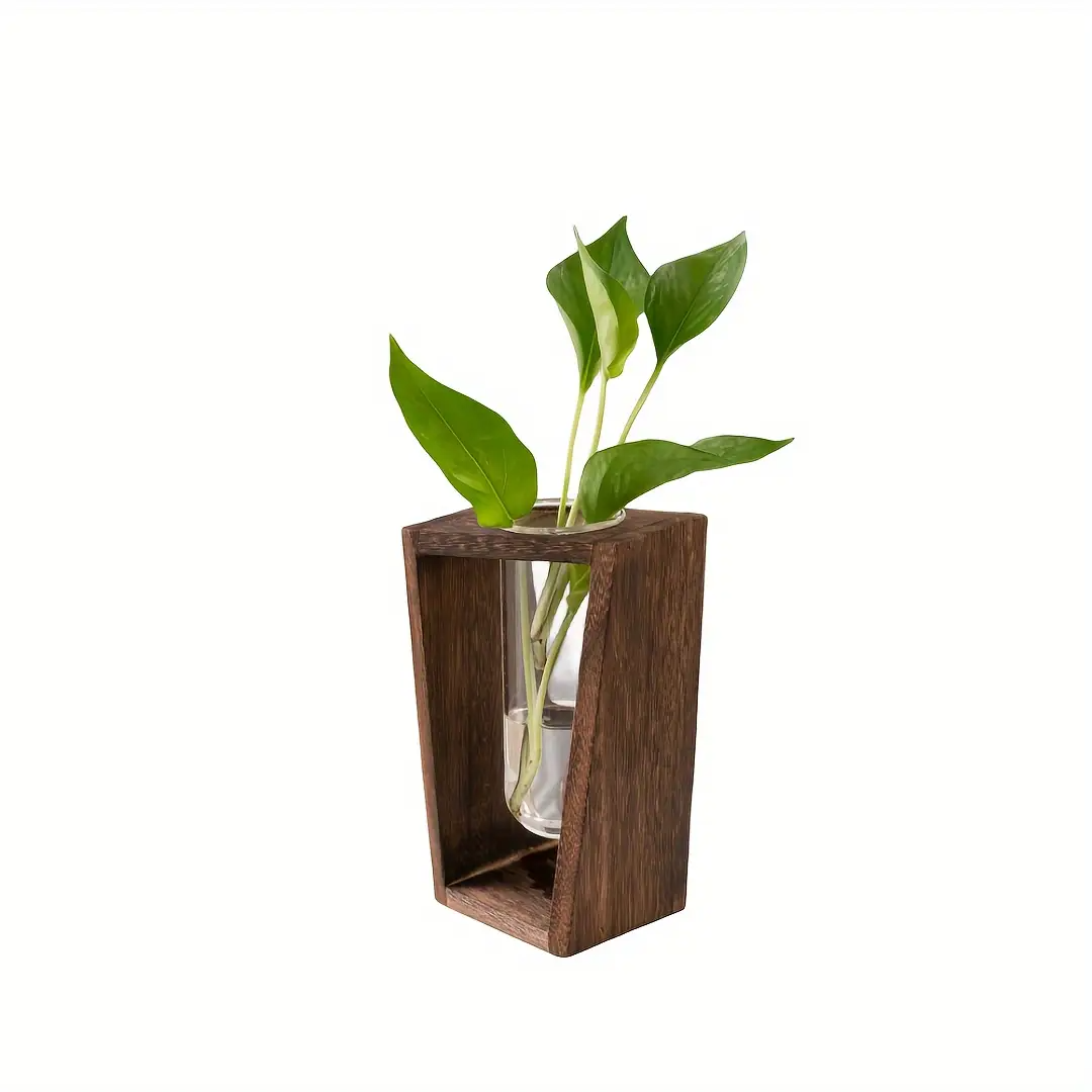 Modern Wood Propagation Vase - - Propagation Station Vase のレビューと価格