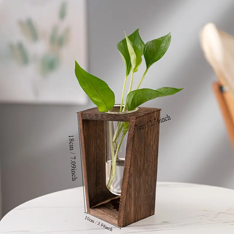 Modern Wood Propagation Vase - - Propagation Station Vase のレビューと価格