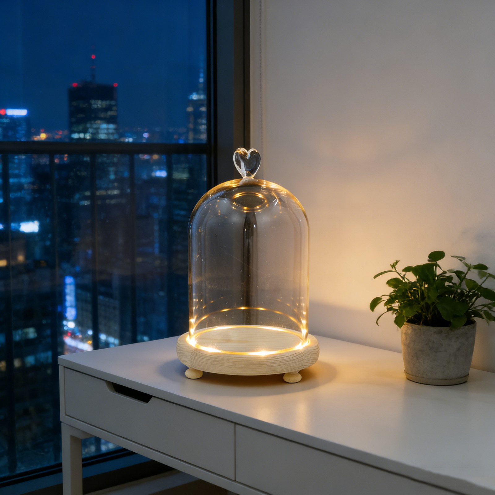 Heart Shaped Glass Dome Cloche - Plastic Dome Clear のレビューと価格