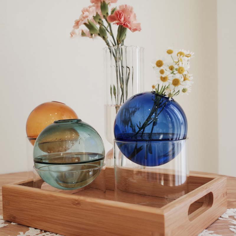 Mini Round Flower Vase Hydropo - Propagation Station Vase のレビューと価格