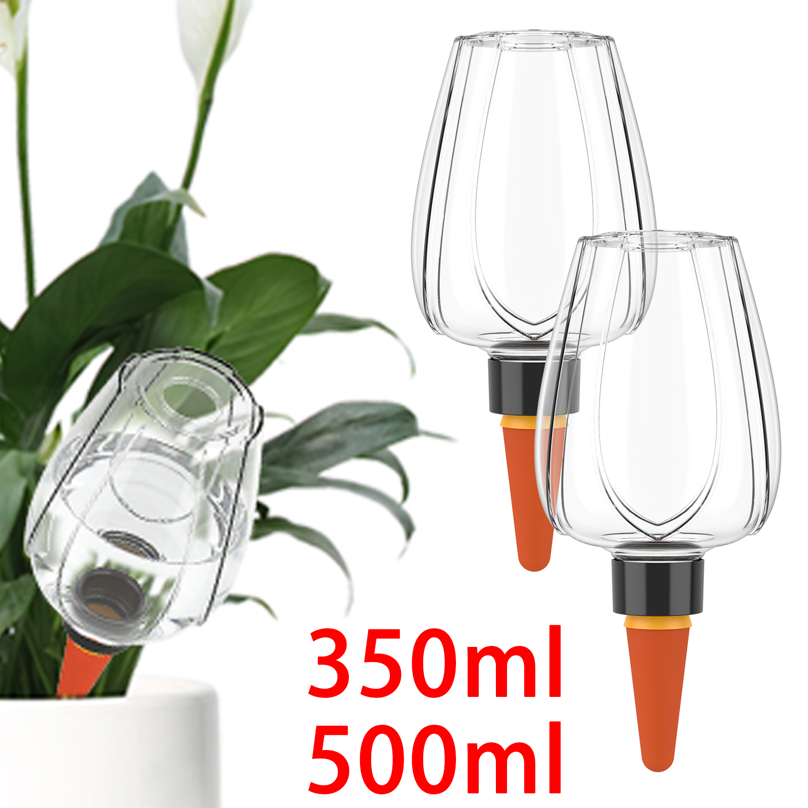 4Pcs Plant Watering Globe Clea - Self Watering Insert のレビューと価格