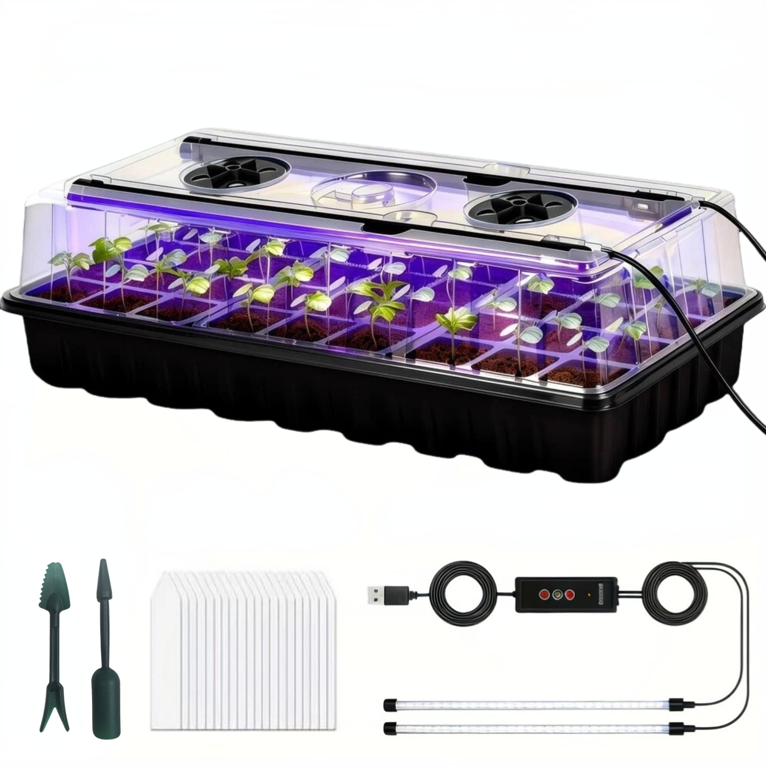 36-Cell Seed Starter Tray w/ G - Humidity Dome Kit のレビューと価格