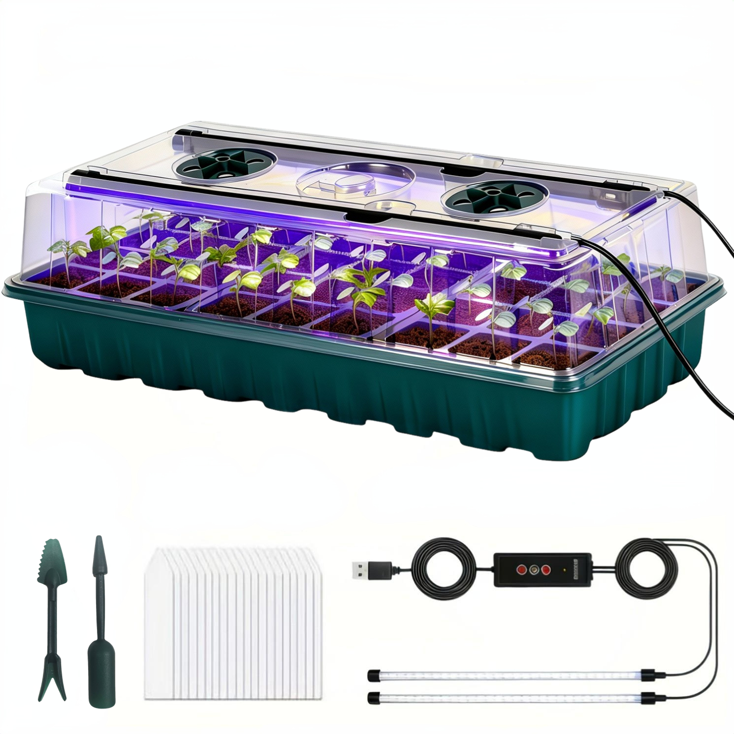 36-Cell Seed Starter Tray w/ G - Humidity Dome Kit のレビューと価格