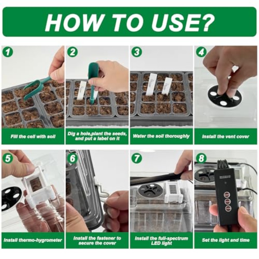Seed Starter Tray with Grow Li - Humidity Dome Kit のレビューと価格