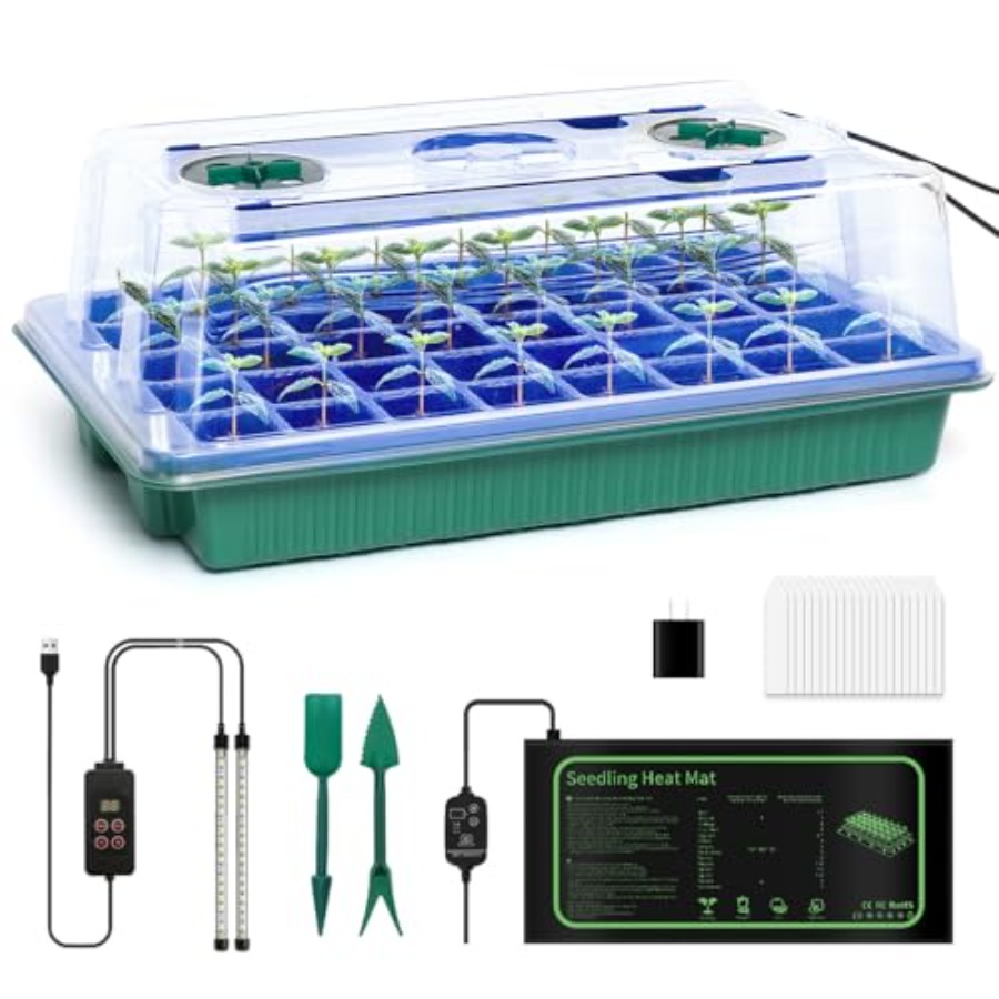 Seed Starter Kit with Grow Lig - Humidity Dome Kit のレビューと価格