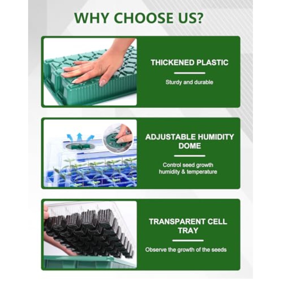 Seed Starter Kit with Grow Lig - Humidity Dome Kit のレビューと価格