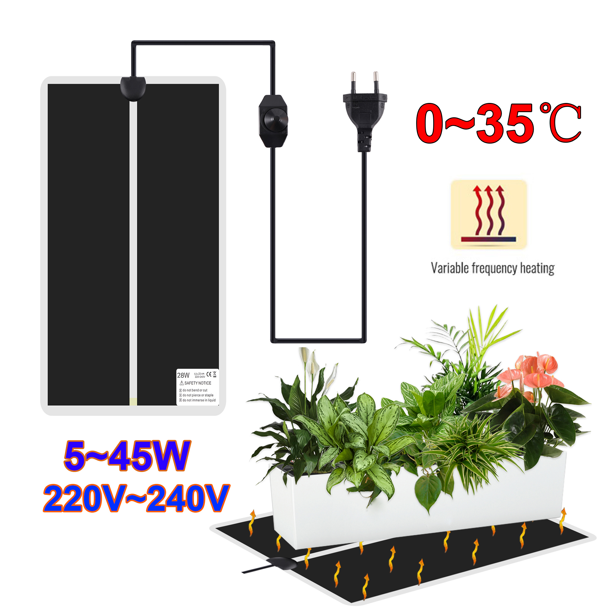 5~45W Seedling Heat Mat 220V~2 - Heat Mat Seedling のレビューと価格
