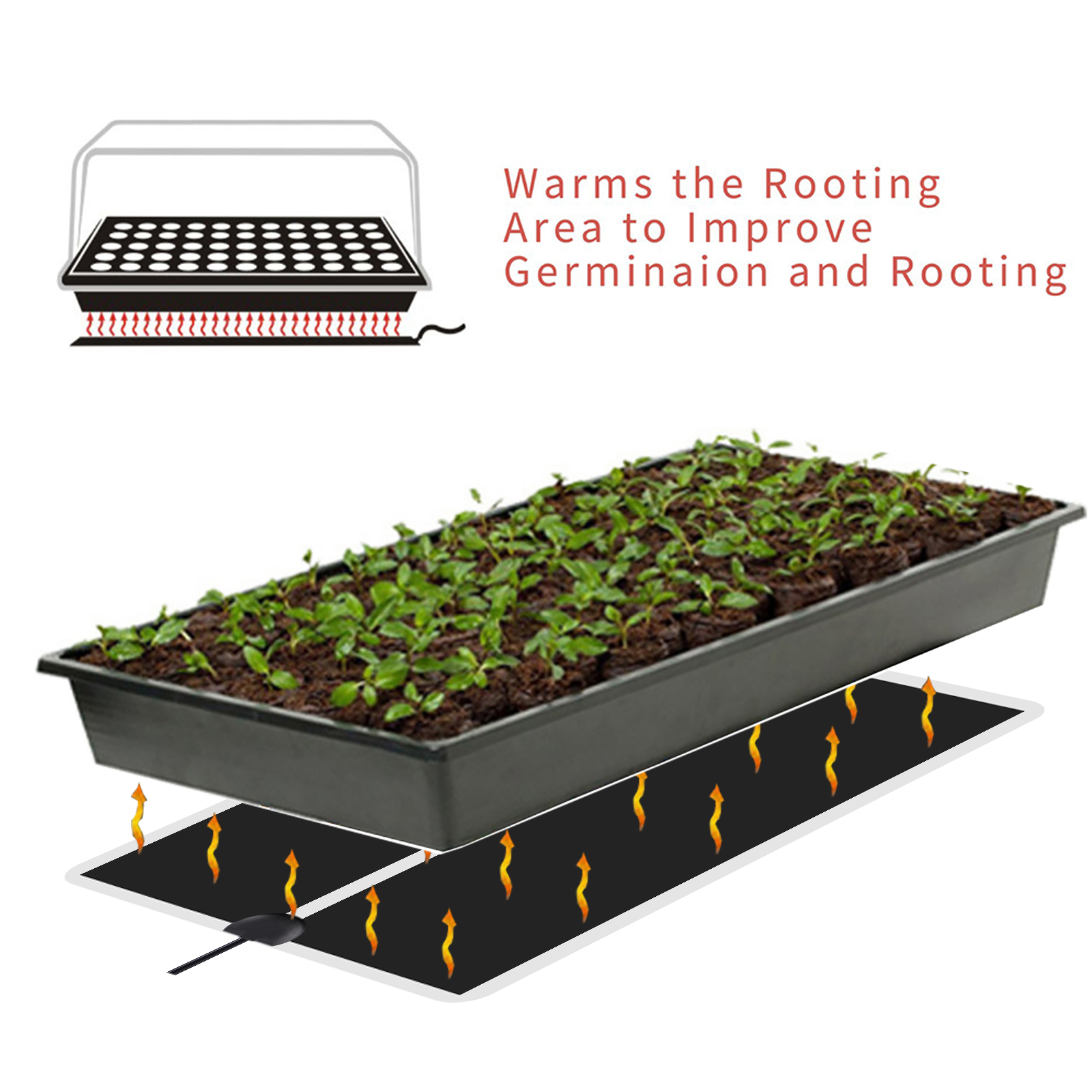 5~45W Seedling Heat Mat 220V~2 - Heat Mat Seedling のレビューと価格