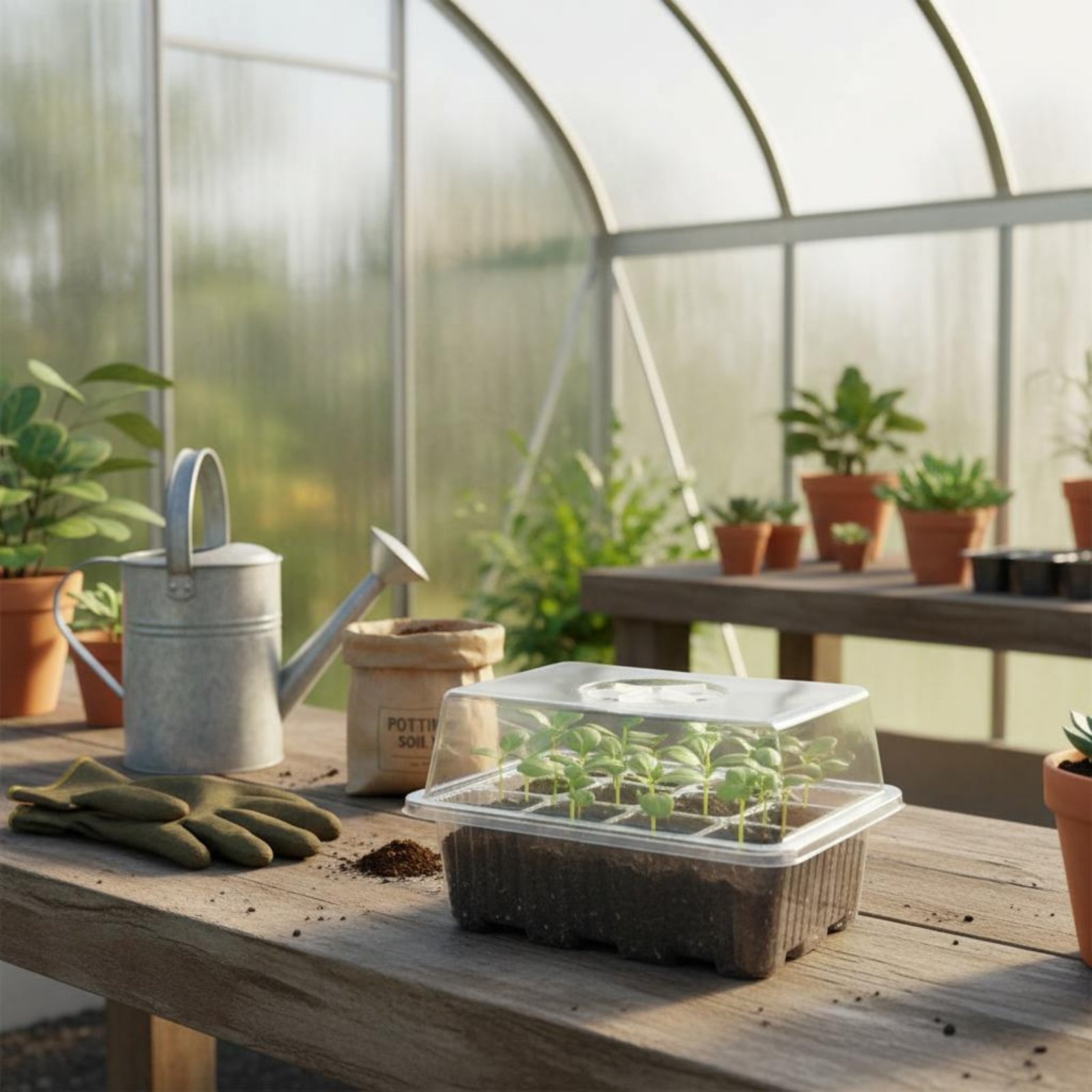 12 Compartment Germination Tra - Humidity Dome Kit のレビューと価格
