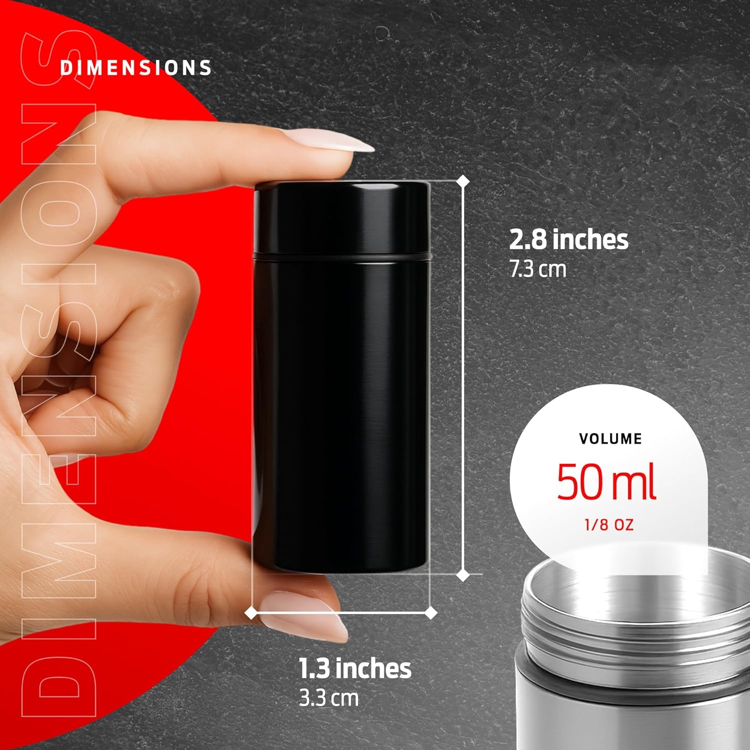 50ml Smell Proof Aluminum Jar  - Misting Bottle Fine のレビューと価格
