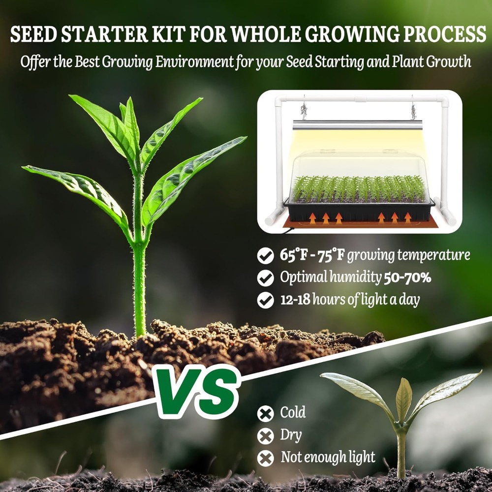 Seed Starter Kit with Grow Lig - Humidity Dome Kit のレビューと価格