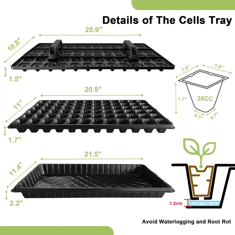 72 Cell Seed Starter Trays wit - Propagation Tray 72 のレビューと価格