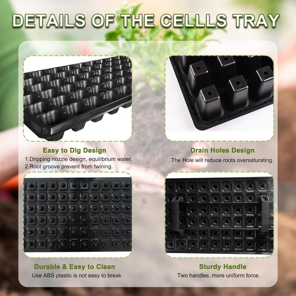 72 Cell Seed Starter Trays wit - Propagation Tray 72 のレビューと価格