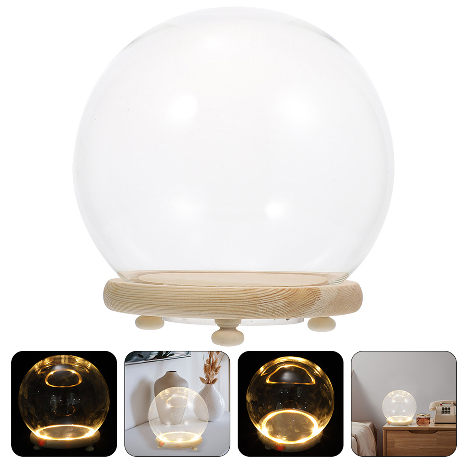 Eternal Flower Glass Cover Cle - Plastic Dome Clear のレビューと価格