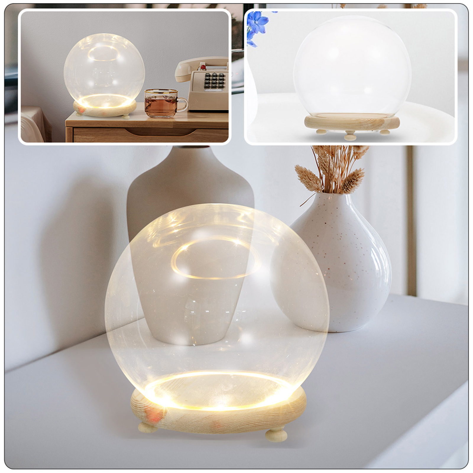 Eternal Flower Glass Cover Cle - Plastic Dome Clear のレビューと価格