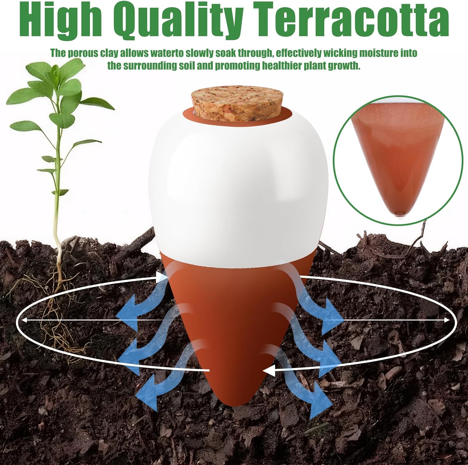 Terracotta Watering Spikes,Sel - Self Watering Insert のレビューと価格