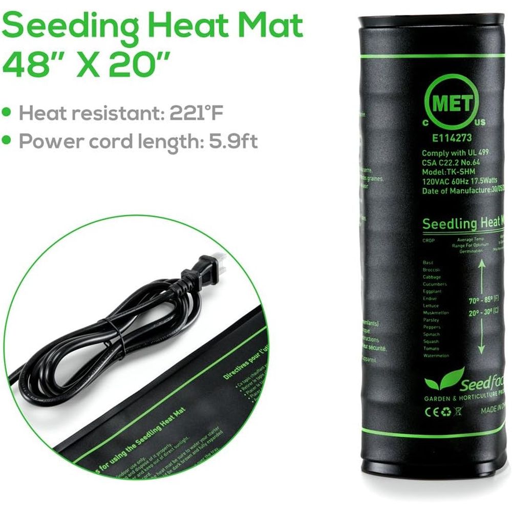 Certified Seedling Heat Mat, W - Heat Mat Seedling のレビューと価格