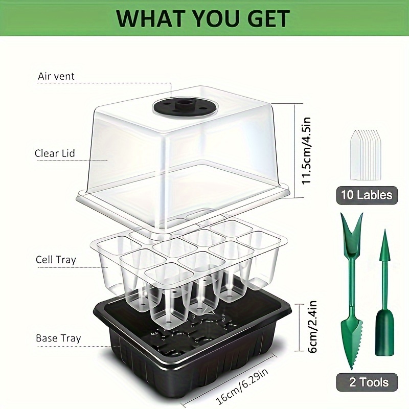 Seedling Starter Kit 1/2/3 Set - Humidity Dome Kit のレビューと価格