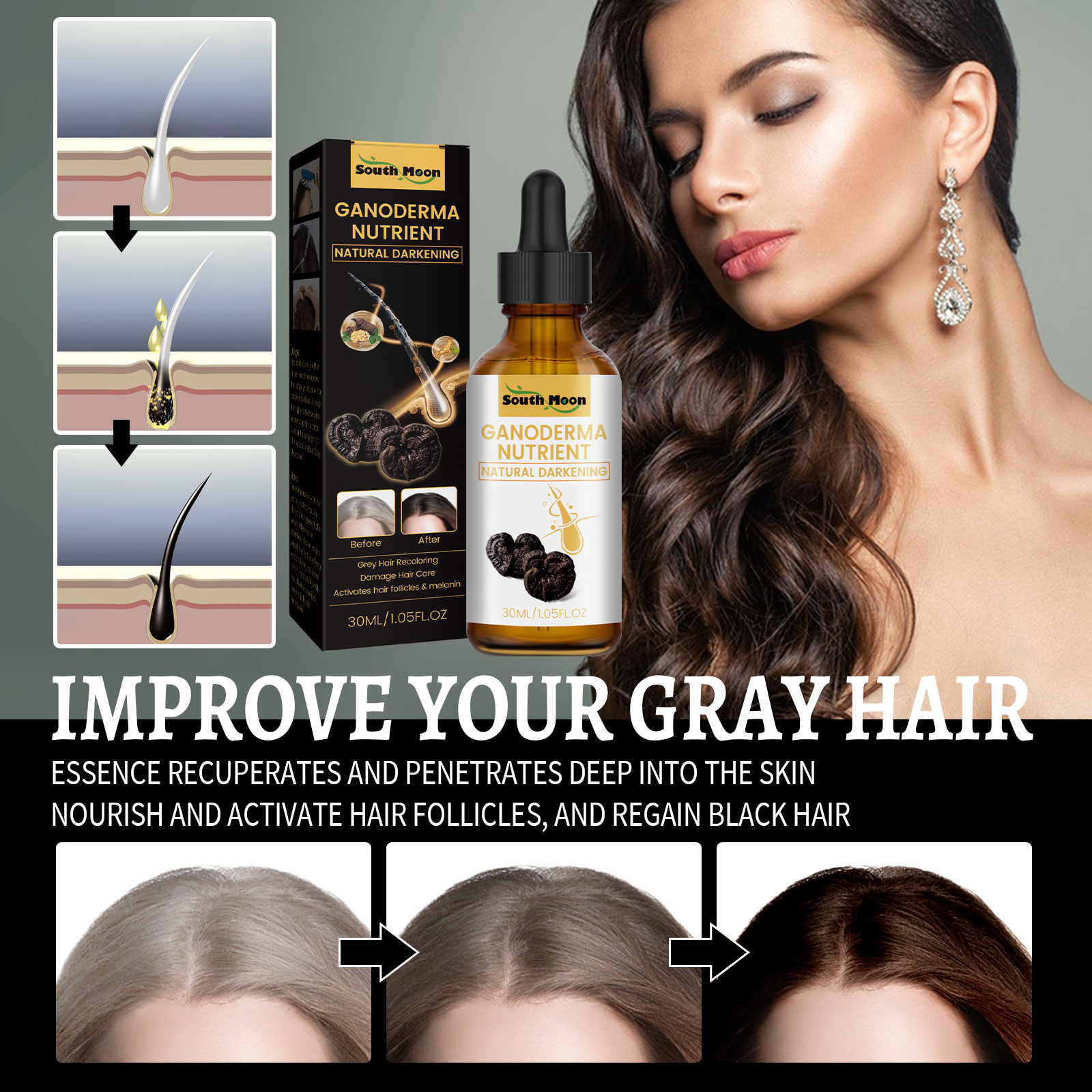 Black Ganoderma Lucidum Hair L - Root Stimulator Liquid のレビューと価格