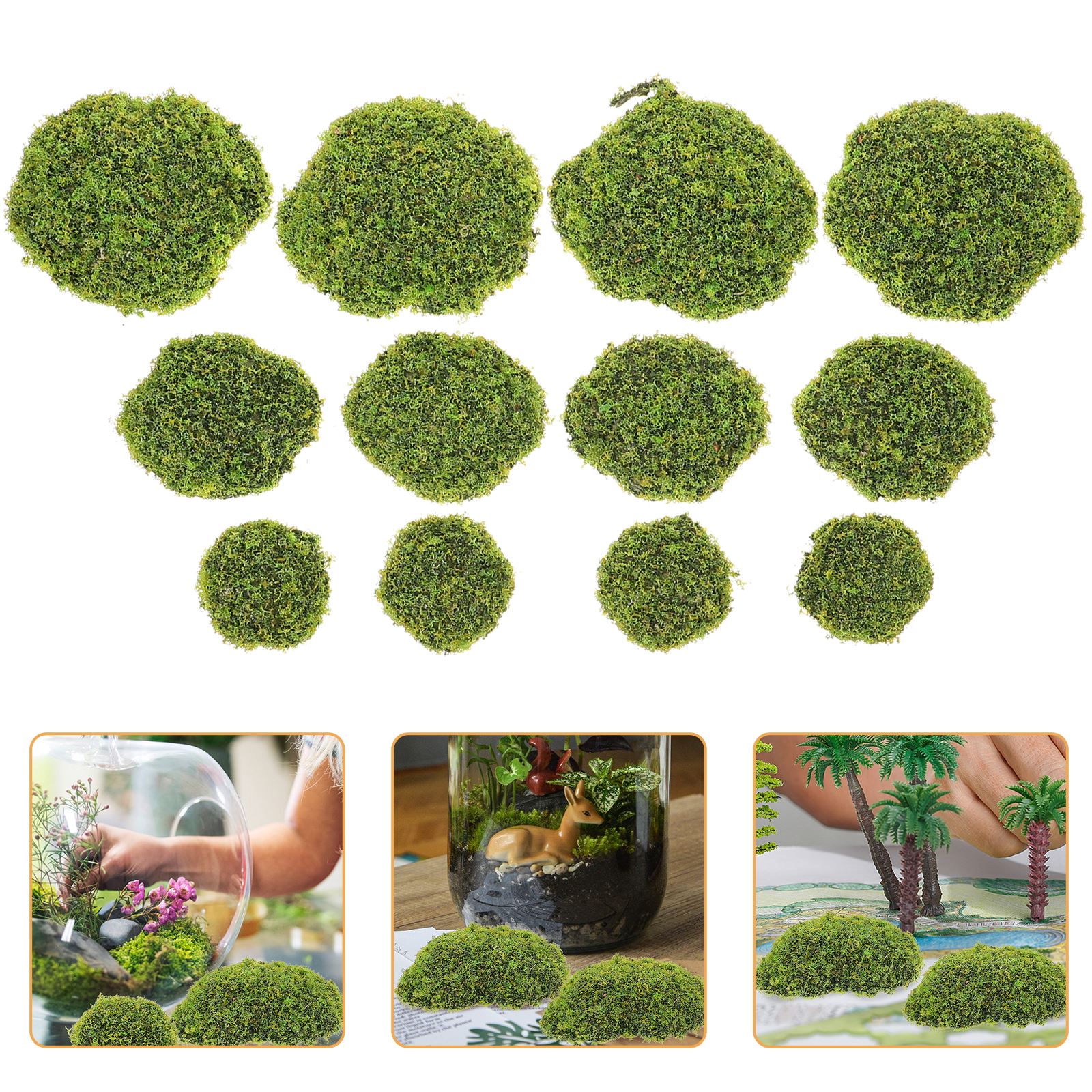12pcs Artificial Moss RocksFak - Sphagnum Moss Dry のレビューと価格