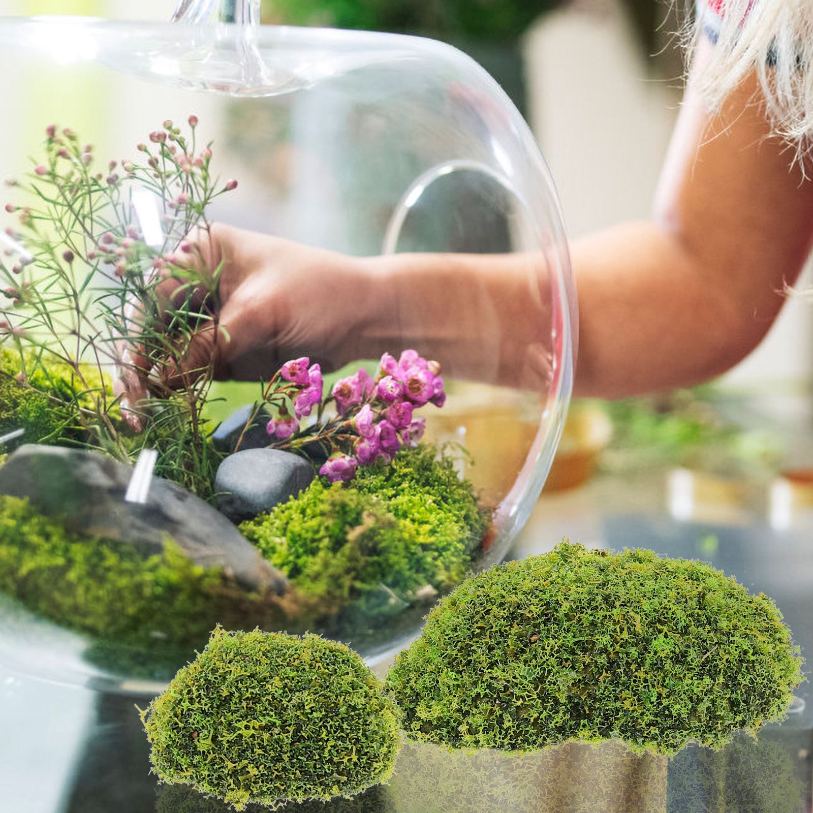 12pcs Artificial Moss RocksFak - Sphagnum Moss Dry のレビューと価格