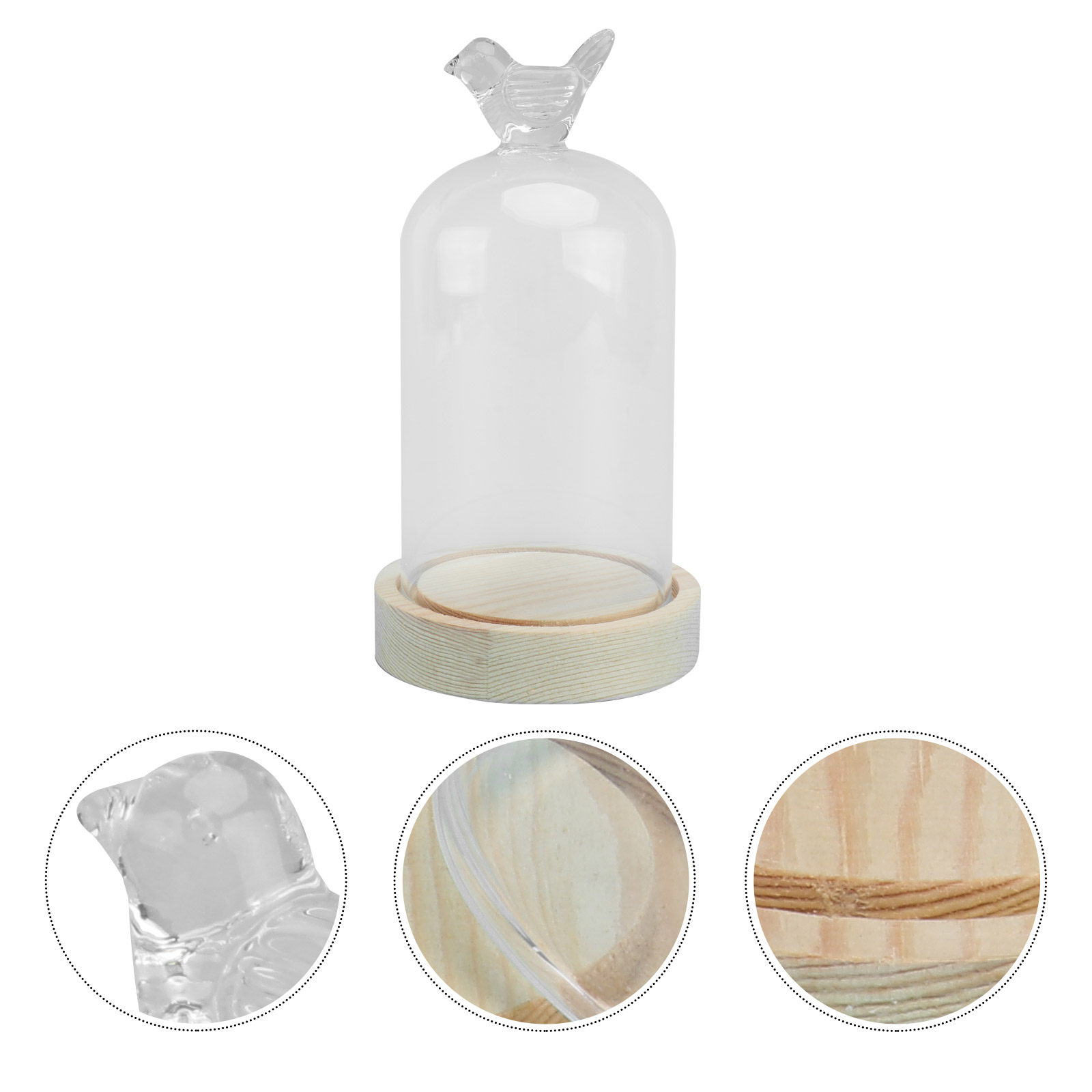 1Pcs Mini Glass Dome Cover Bir - Plastic Dome Clear のレビューと価格