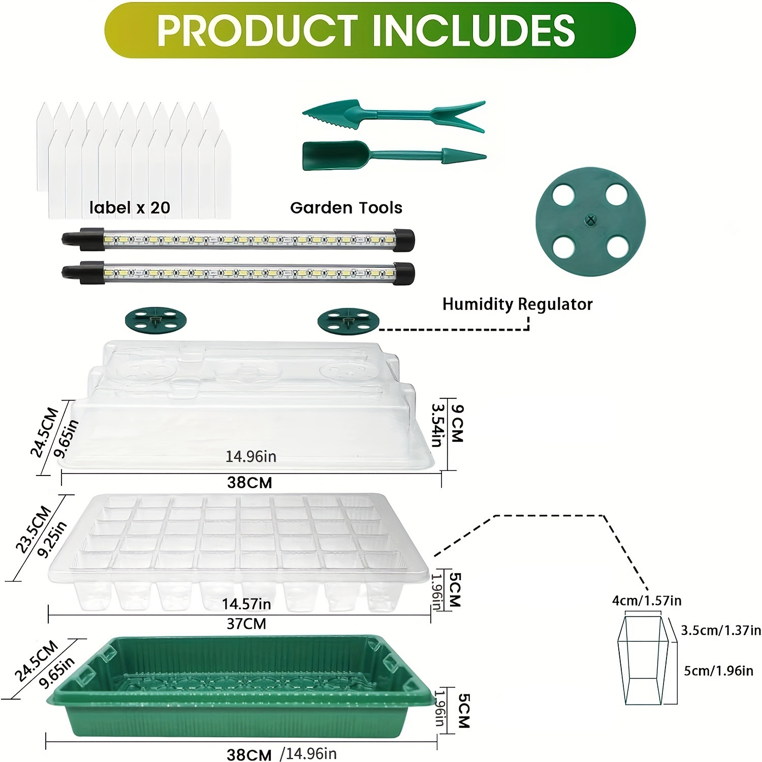 4-Pack Seed Starter Tray Kit 1 - Humidity Dome Kit のレビューと価格