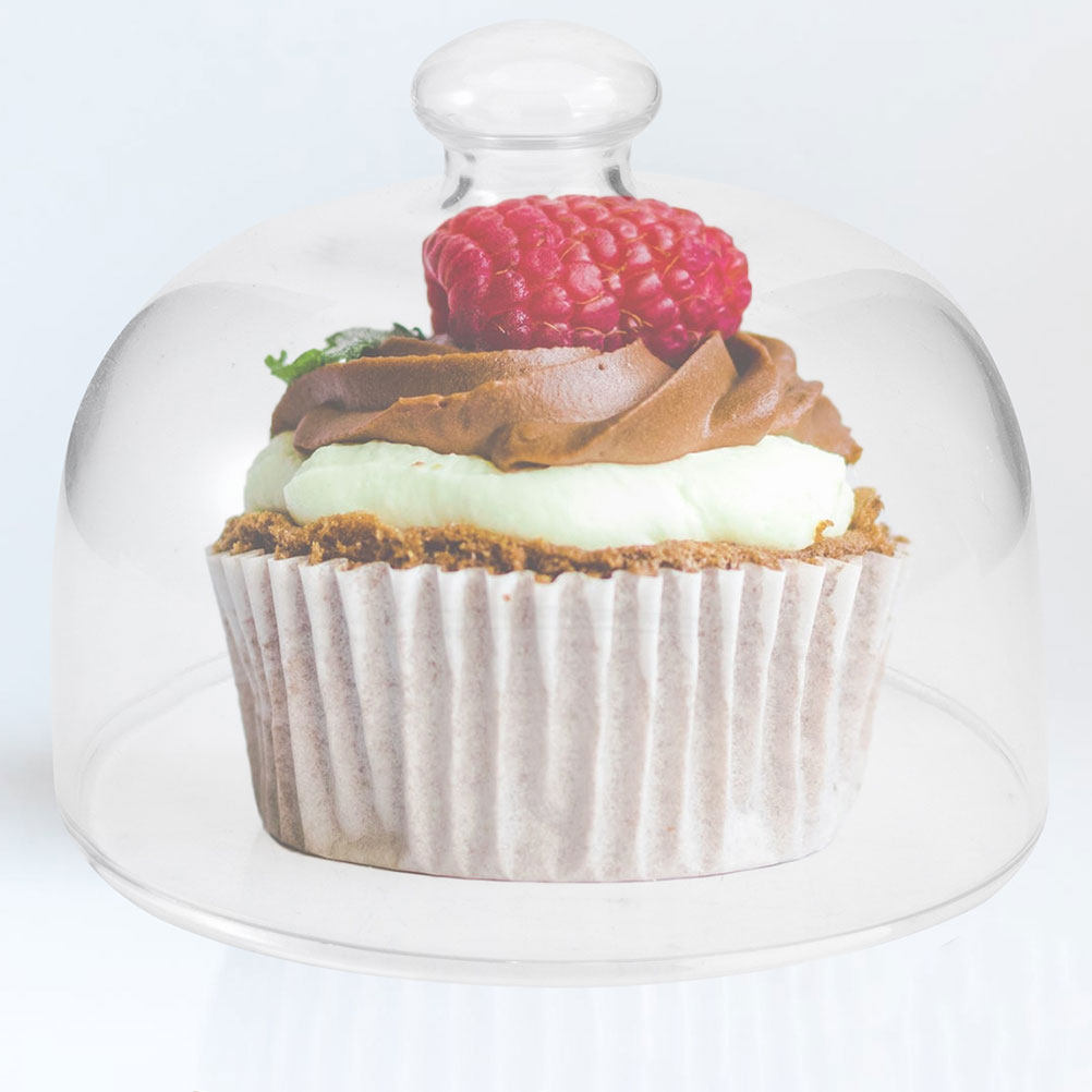 2Pcs Transparent Glass Cake Do - Plastic Dome Clear のレビューと価格