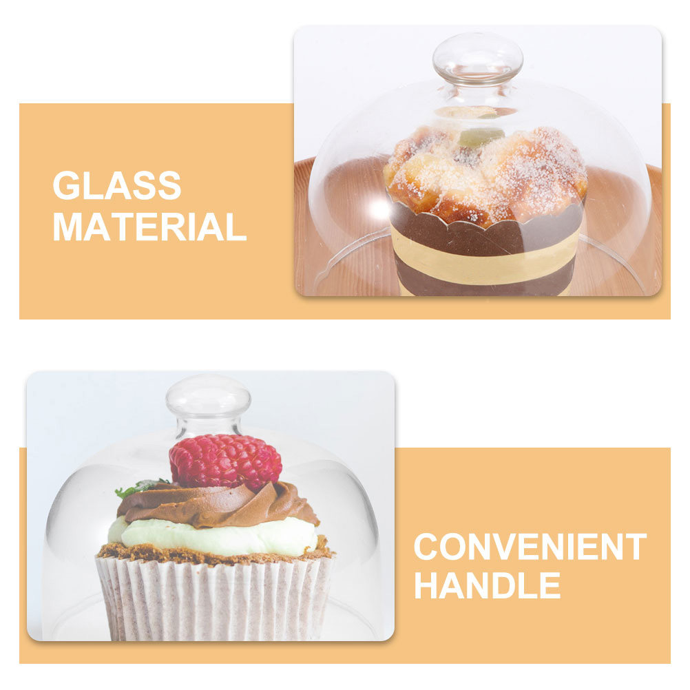 2Pcs Transparent Glass Cake Do - Plastic Dome Clear のレビューと価格