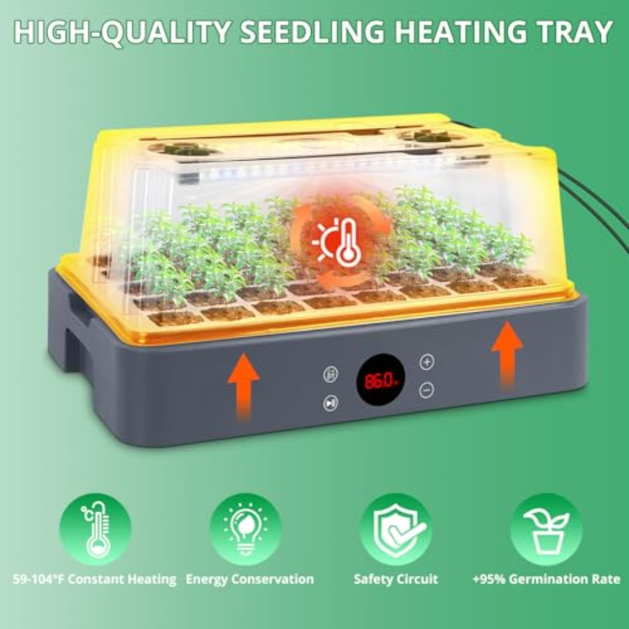 Seed Starter Tray with Grow Li - Humidity Dome Kit のレビューと価格