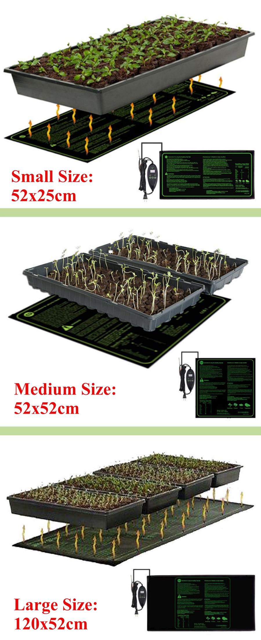 3 Sizes Upgrade Seedling Heat  - Heat Mat Seedling のレビューと価格