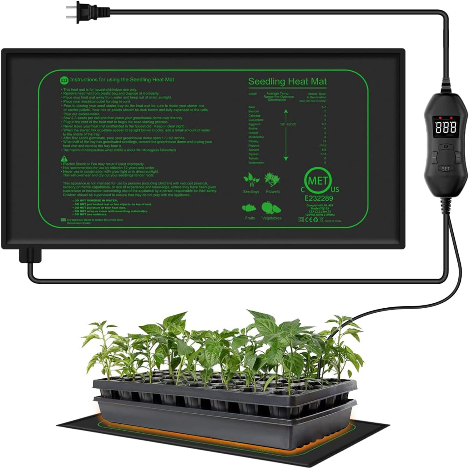 Seedling Heat Mat With Digital - Heat Mat Seedling のレビューと価格