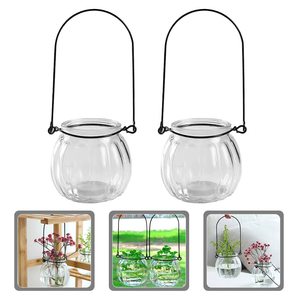 6Pcs Transparent Hanging Glass - Propagation Station Vase のレビューと価格