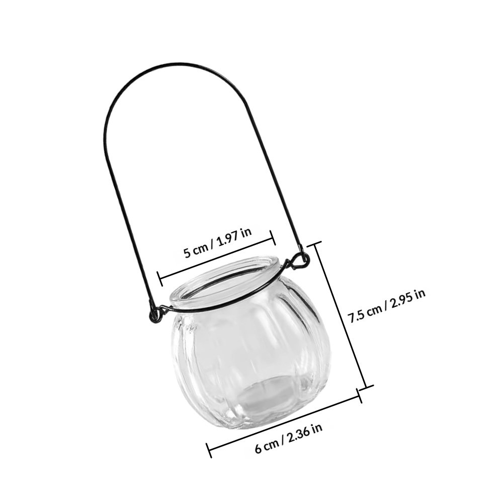 6Pcs Transparent Hanging Glass - Propagation Station Vase のレビューと価格