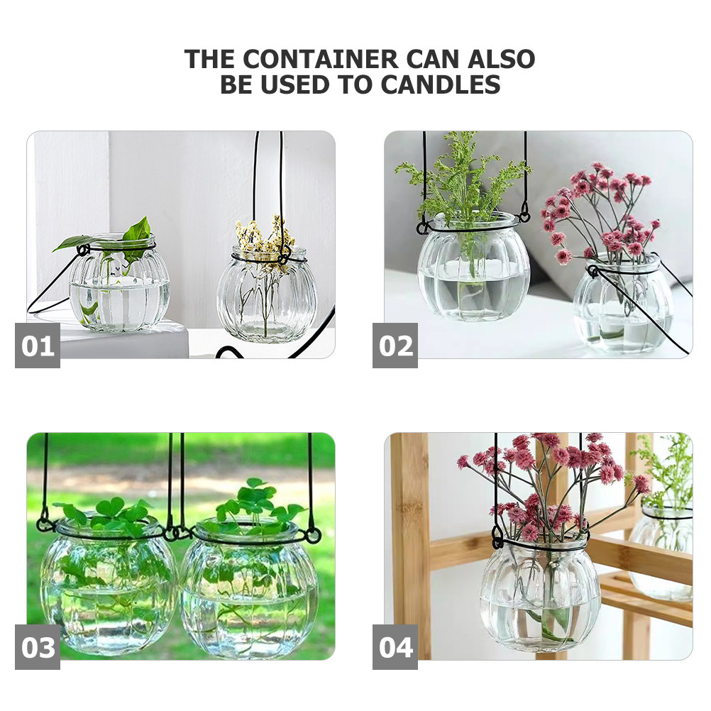6Pcs Transparent Hanging Glass - Propagation Station Vase のレビューと価格