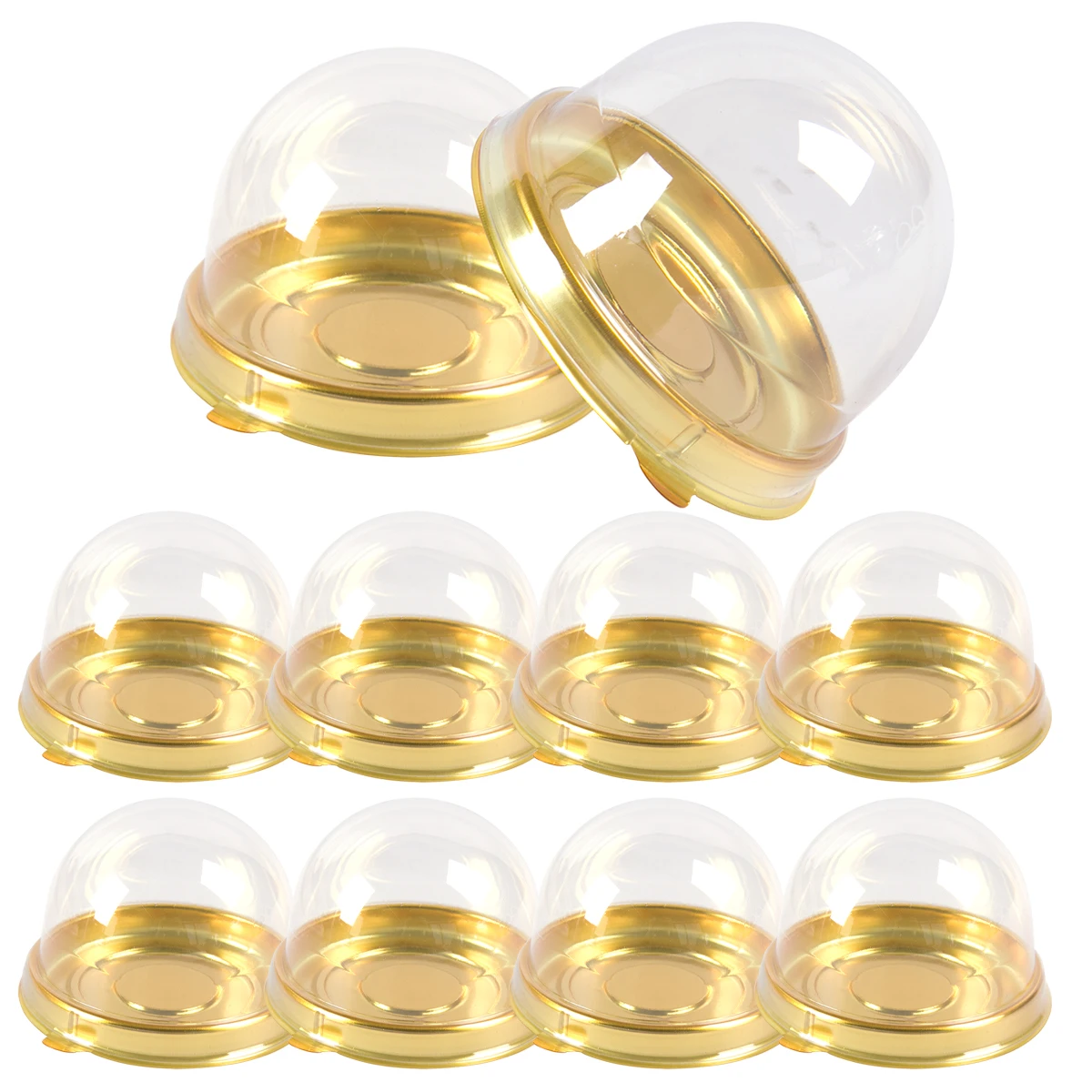 50pcs Clear Plastic Mini Cupca - Plastic Dome Clear のレビューと価格