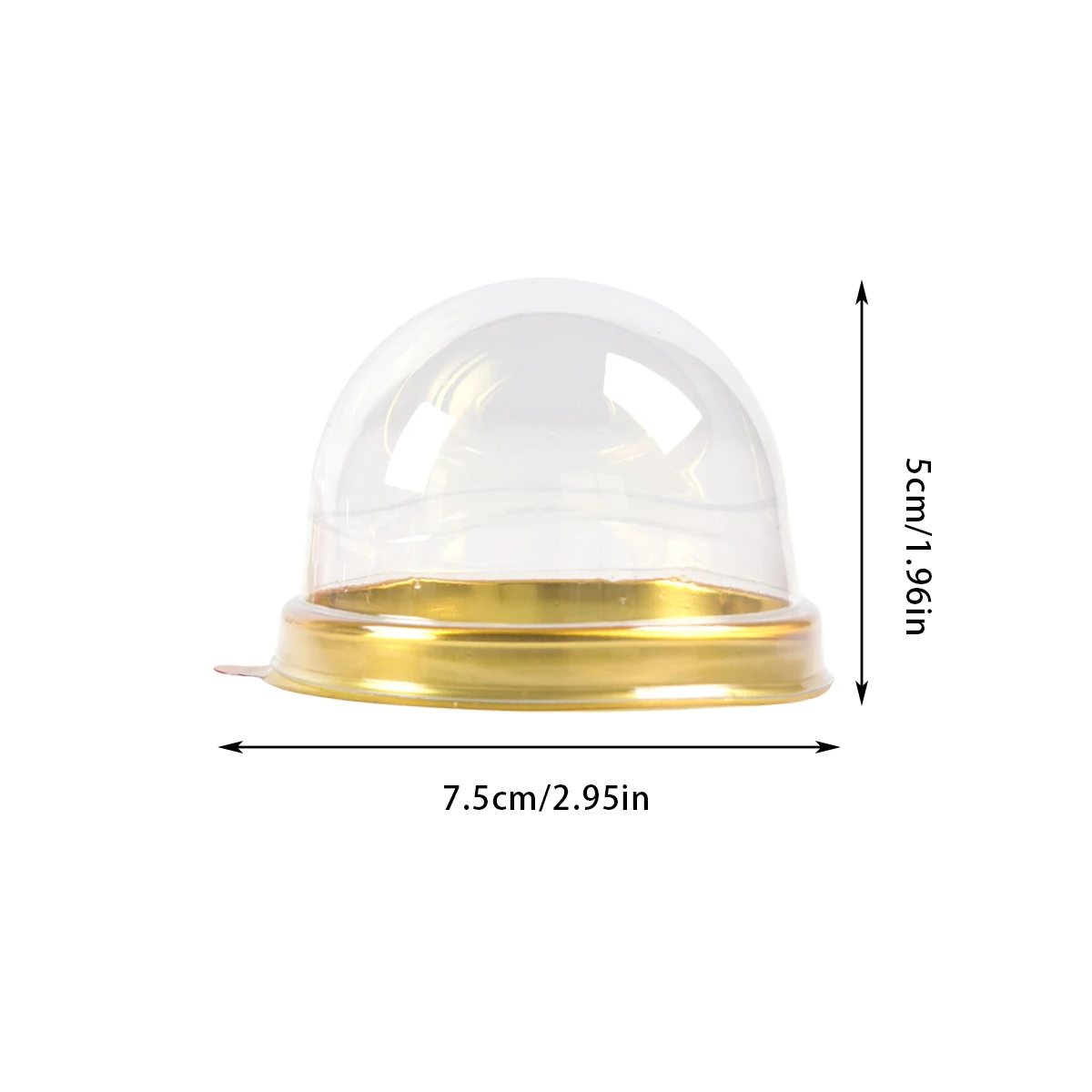 50pcs Clear Plastic Mini Cupca - Plastic Dome Clear のレビューと価格
