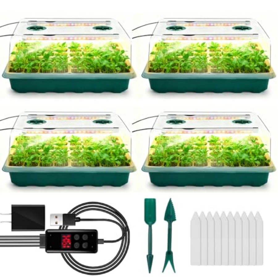 Seed Starter Tray with Grow Li - Humidity Dome Kit のレビューと価格