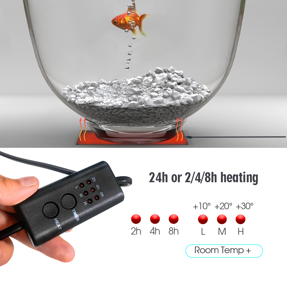 EU Plug 5-20W Reptiles Adjusta - Heat Mat Seedling のレビューと価格