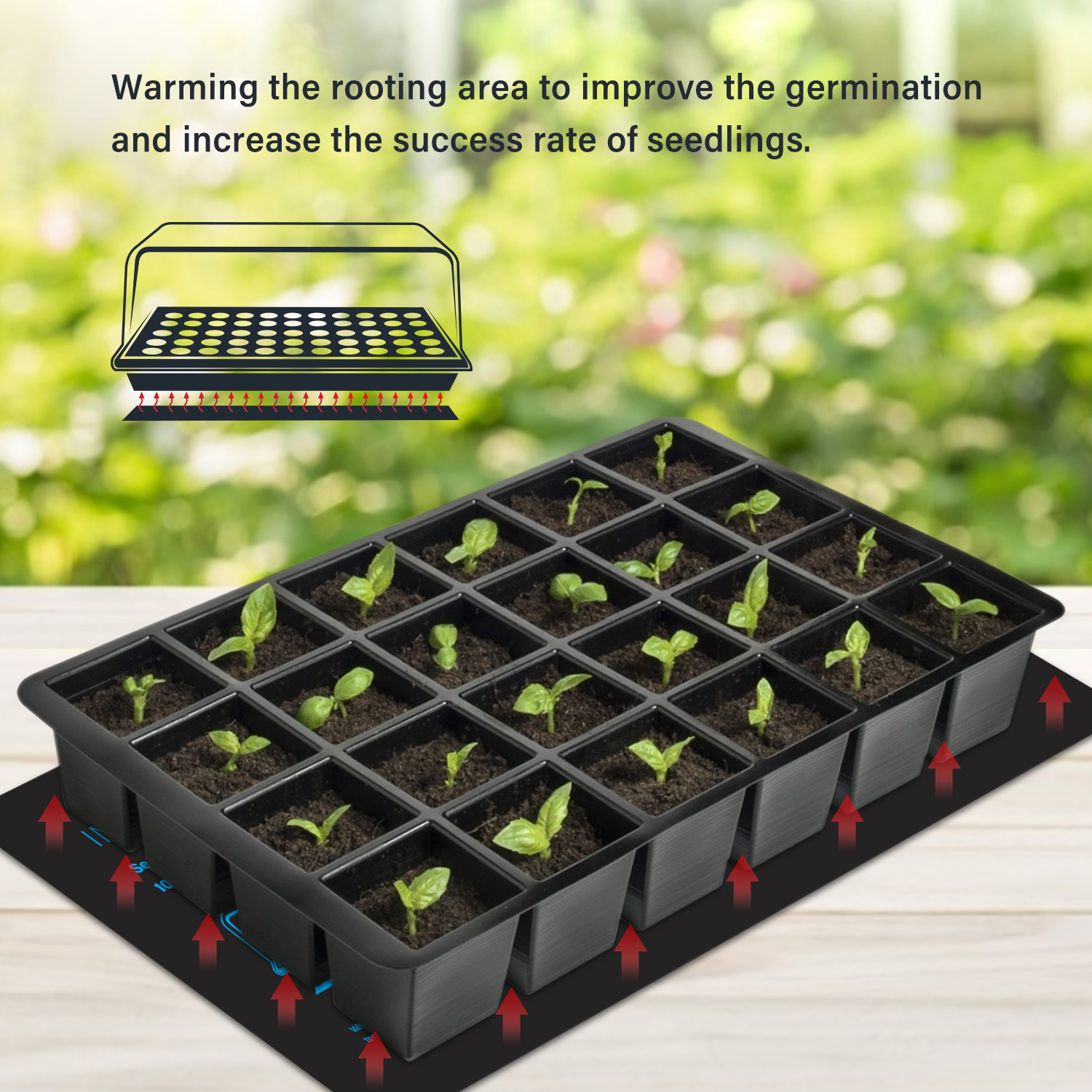 20.75x10CM EU/US/UK/AU Plug Se - Heat Mat Seedling のレビューと価格