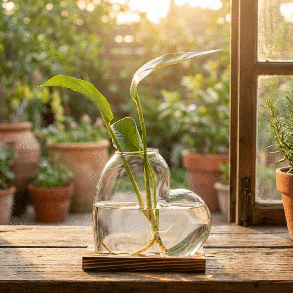 Transparent Hydroponic Glass V - Propagation Station Vase のレビューと価格