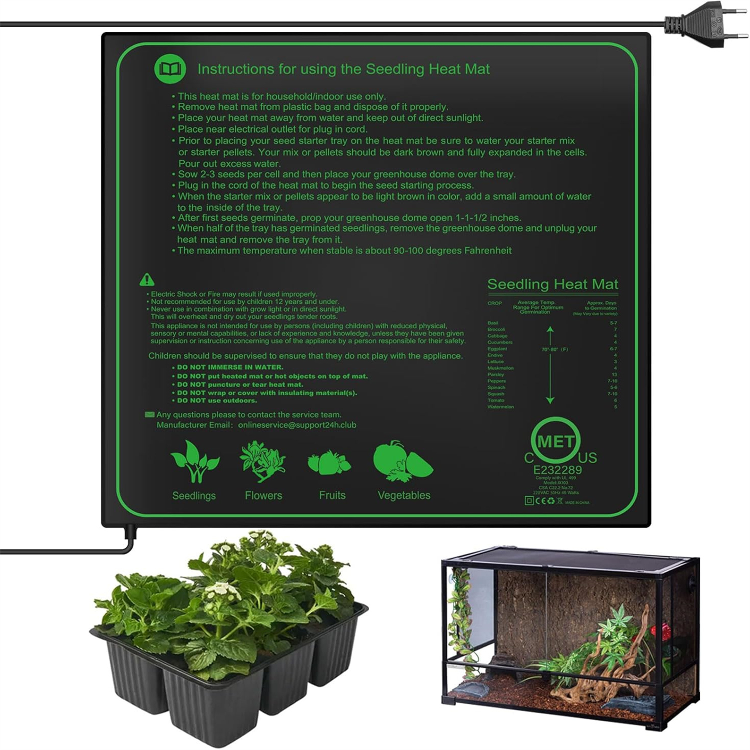 Seedling Heat Mat 10/25/50CM I - Rooting Gel Clone のレビューと価格